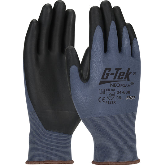 PIP 34-600 G-Tek NeoFoam Nylon NeoFoam Coated Safety Glove(One Dozen)
