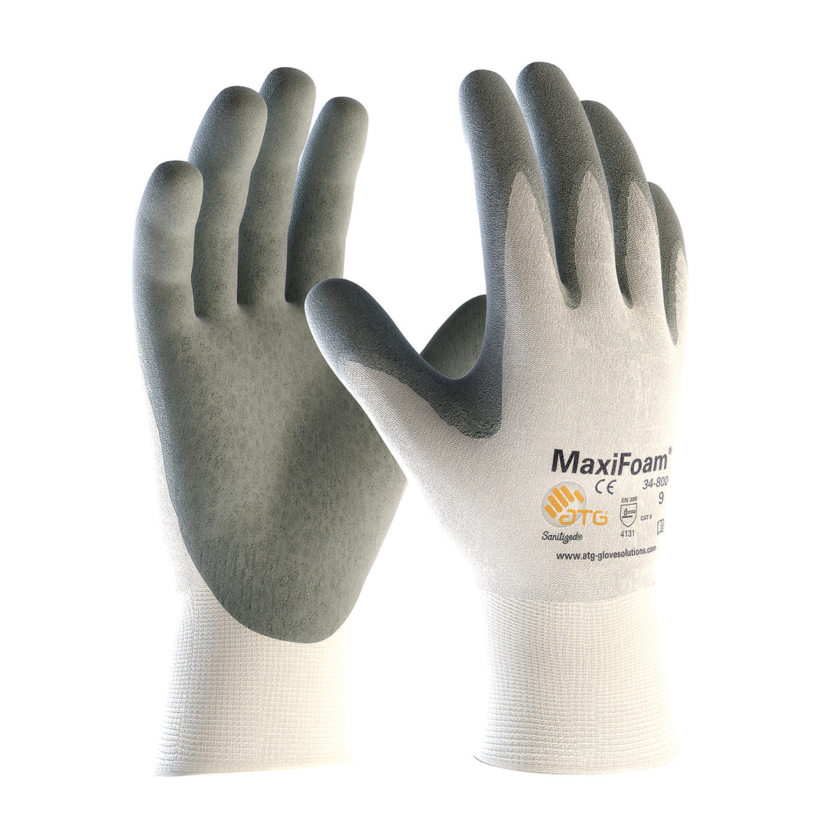 PIP 34-800 MaxiFoam Premium Seamless Knit Nylon Glove with Nitrile Coated Foam Grip Safety Glove (One Dozen)