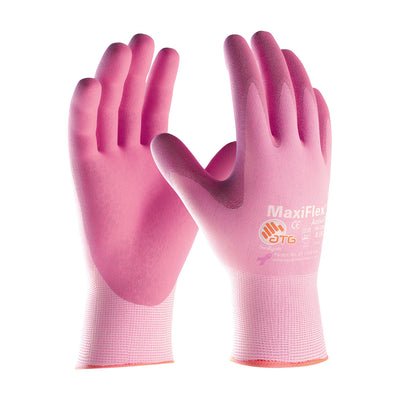 ATG 34-8264 Seamless Knit Nylon Glove with Ultra Lightweight Nitrile Coated MicroFoam Grip on Palm &
