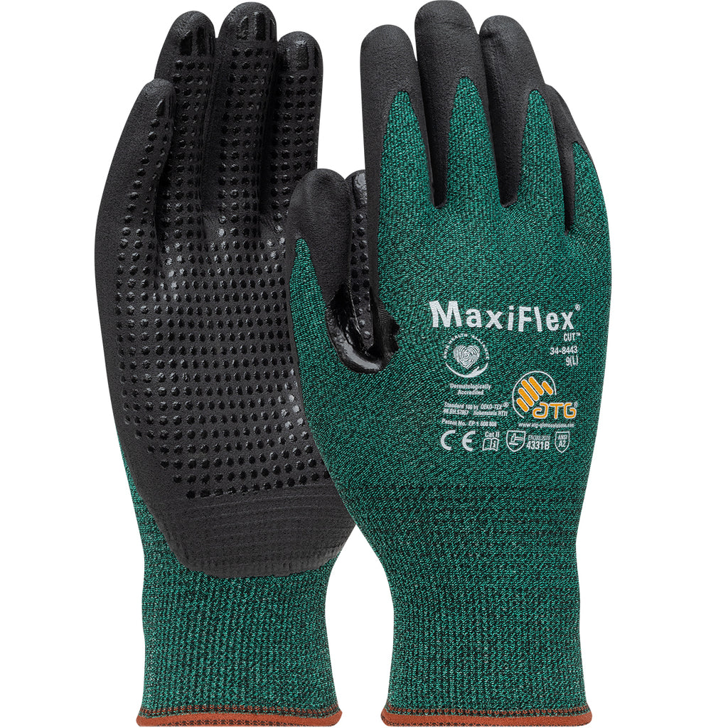 PIP 34-8443 MaxiFlex Cut Knit Engineered Yarn Premium Nitrile Coated Safety Glove(One Dozen)