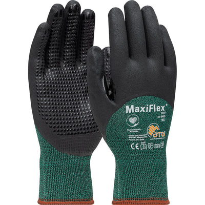 ATG 34-8453 Seamless Knit A2 Engineered Yarn Glove with Premium Nitrile Coated MicroFoam Grip on Pal