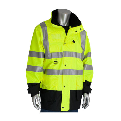 PIP 343-1756 ANSI Type R Class 3 7-in-1 All Conditions Coat with Inner Jacket and Vest Combination