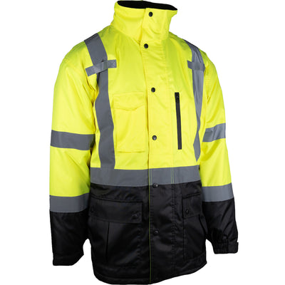 PIP 343-1758W ANSI Type R Class 3 Women's Value Coat with Quilted Insulation and Black Bottom