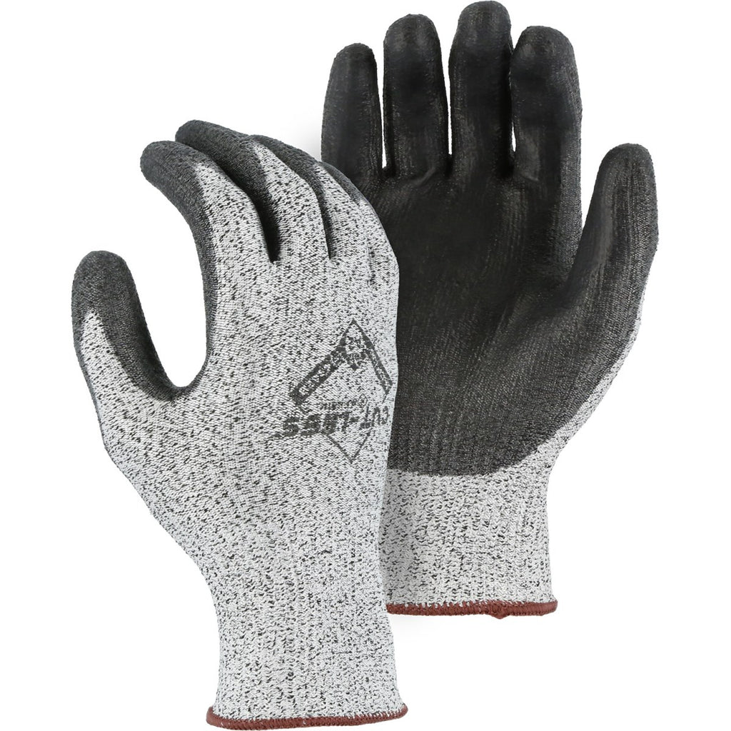 Majestic 35-1305 Cut-Less Korplex Glove with Polyurethane Palm, 13g, ANSI A2 (One Dozen)