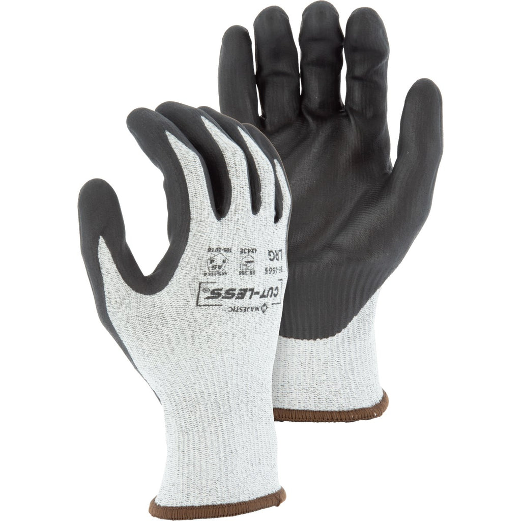 Majestic 35-1565 Cut-Less Korplex Glove with Foam Nitrile Palm, 13g, ANSI A4 (One Dozen)