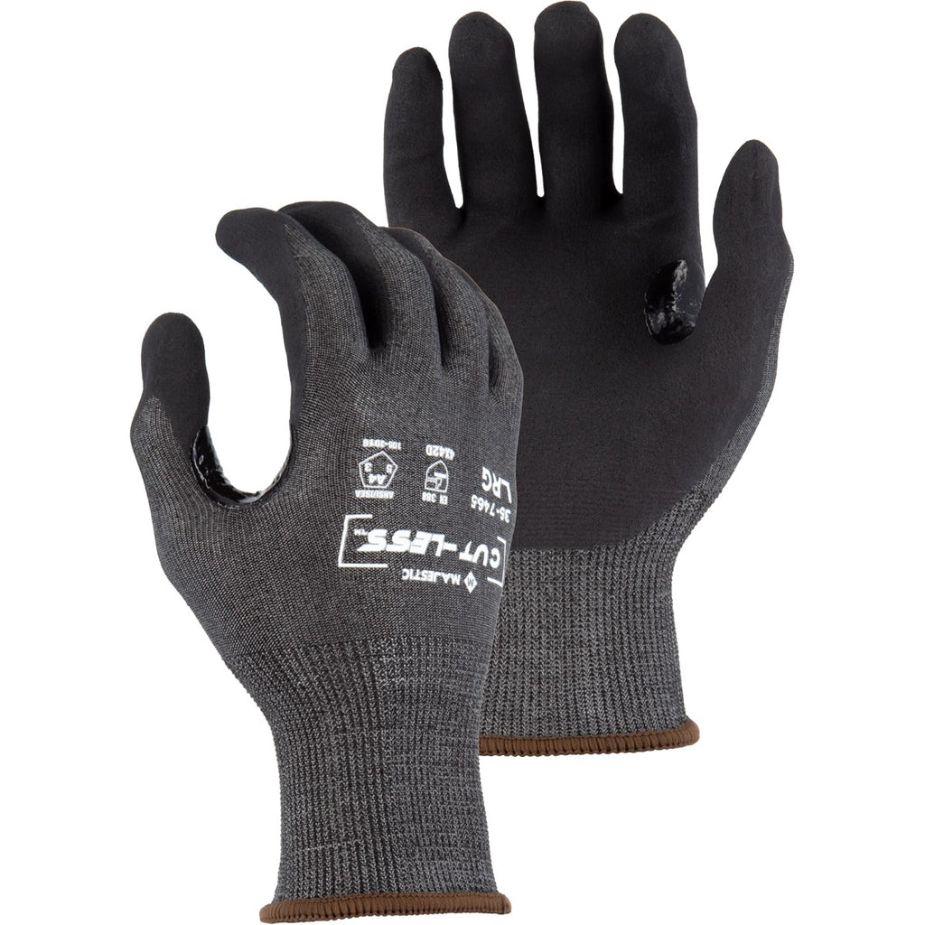 Majestic 35-7465 Cut-Less Korplex Glove with Foam Nitrile Palm, 18g, ANSI A4 (One Dozen)