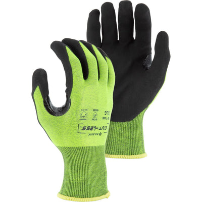 Majestic 35-7466 Cut-Less Korplex Glove with Premium Foam Palm, 18g, ANSI A4 (One Dozen)