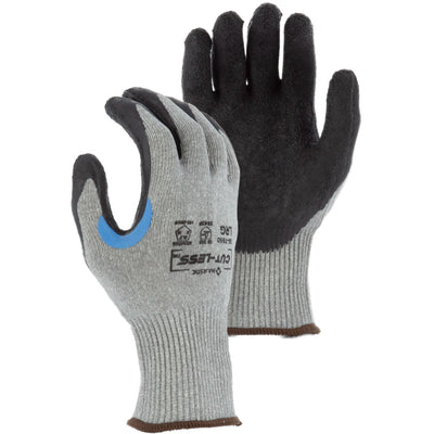 Majestic 35-7650 Cut-Less Korplex Glove with Crinkle Latex Palm, 13g, ANSI A7 (One Dozen)