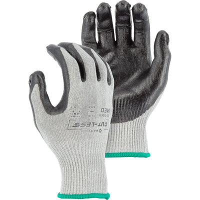 Majestic 35-7660 Cut-Less Korplex Glove with Flat Nitrile Palm, 13g, ANSI A9 (One Dozen)