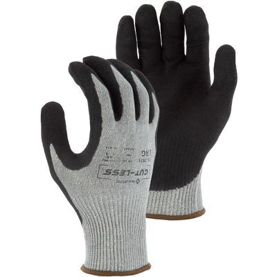 Majestic 35-7675 Cut-Less Korplex Glove with Sandy Nitrile Palm, 13g, ANSI A9 (One Dozen)