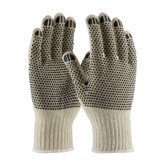 PIP 36-110PDD Regular Weight Seamless Knit Cotton/Polyester Glove with PVC Dotted Grip - Double-Side