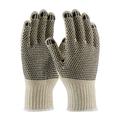 PIP 36-110PDD Regular Weight Seamless Knit Cotton/Polyester Glove with PVC Dotted Grip - Double-Side