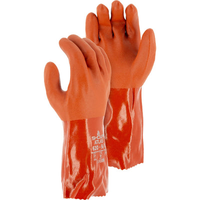 Majestic 3702A Atlas Double Dipped 12” PVC Glove with Interlock Liner (One Dozen)