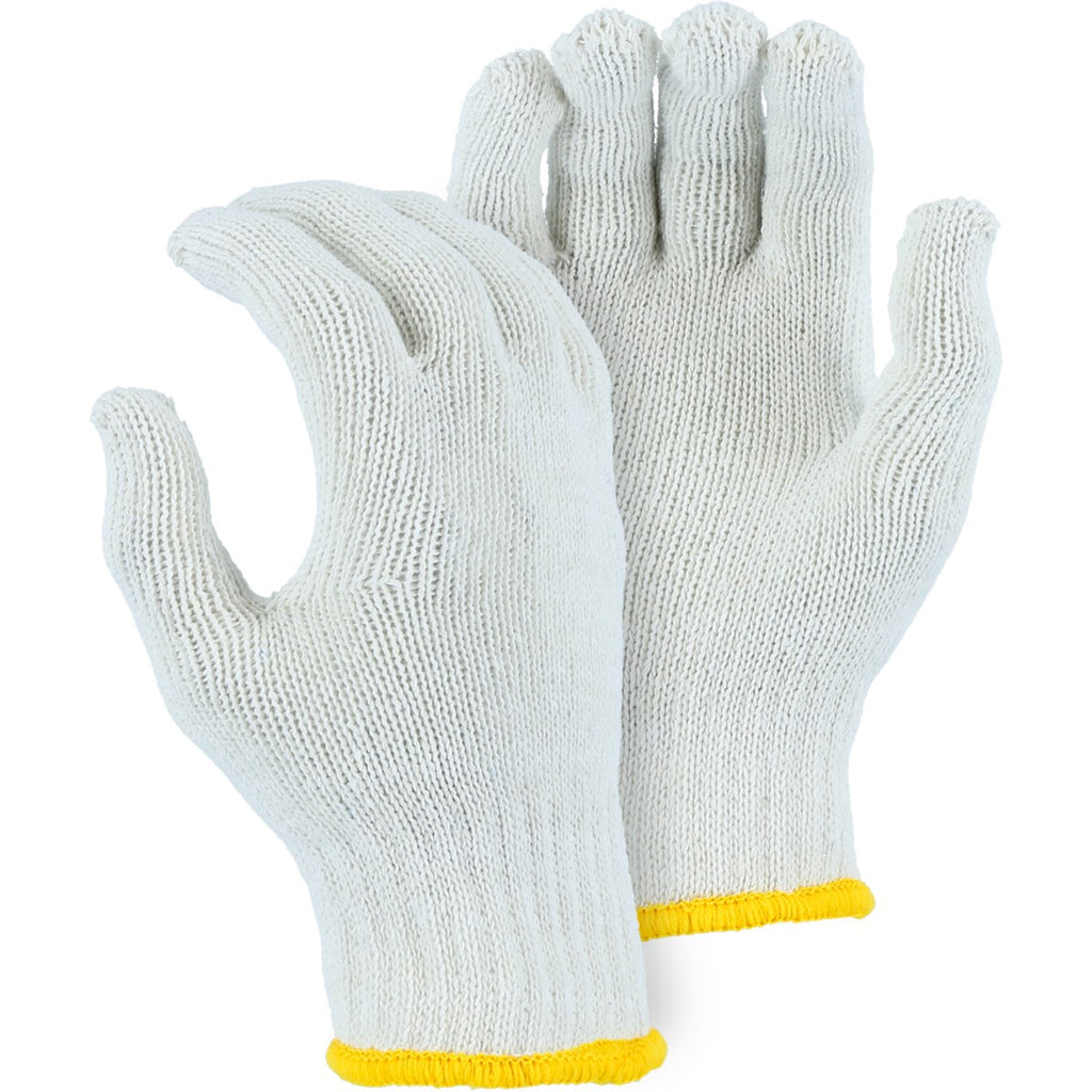 Majestic 3806WB Heavyweight Cotton/Poly String Knit Glove, White (One Dozen)