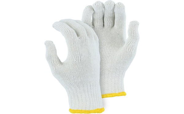 Majestic 3806WB Heavyweight Cotton/Poly String Knit Glove, White (One Dozen)