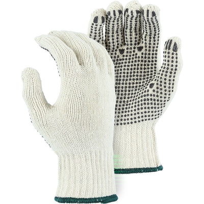Majestic 3815 Medium Weight Cotton/Poly String Knit Glove with PVC Dots (One Dozen)