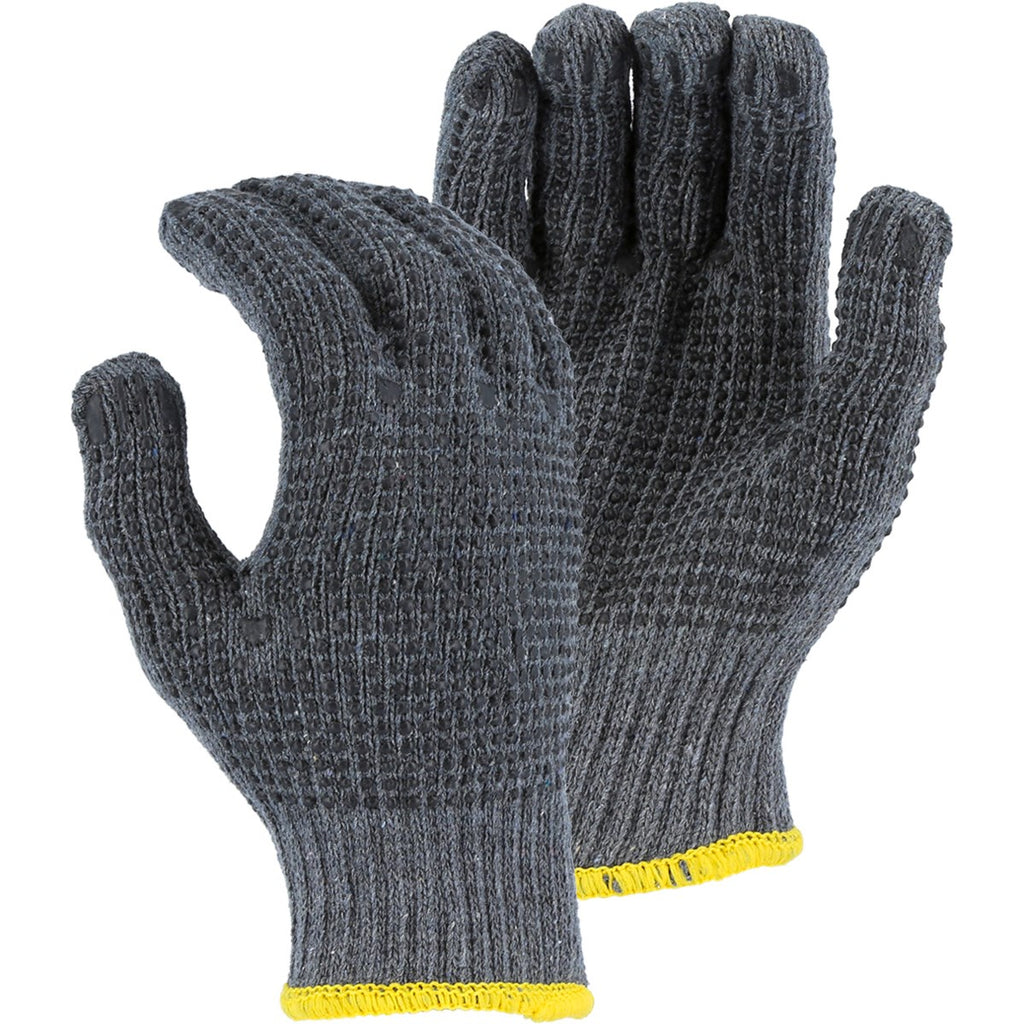 Majestic 3829G Heavyweight Cotton/Poly String Knit Glove with PVC Dots (One Dozen)