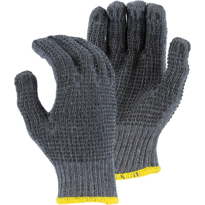 Majestic 3829G Heavyweight Cotton/Poly String Knit Glove with PVC Dots (One Dozen)