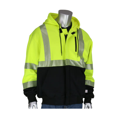 PIP 385-1370FR ANSI Type R Class 3 AR/FR Full Zip Hooded Sweatshirt