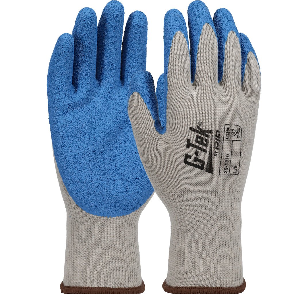 a pair of latex palm coated cotton gloves from Protective Industrial Products