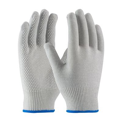 CleanTeam 40-6411 Seamless Knit Nylon / Carbon Fiber Electrostatic Dissipative (ESD) Glove with PVC 