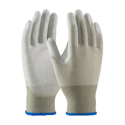 CleanTeam 40-6415 Seamless Knit Nylon / Copper Fiber Electrostatic Dissipative (ESD) Glove with Poly