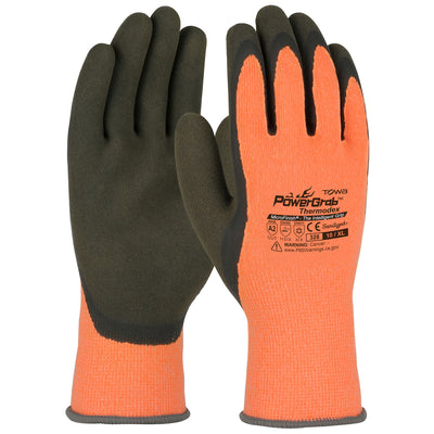 Towa 41-1328 Hi-Vis Seamless Knit Glove with Latex MicroFinish Grip on Palm & Fingers (One Dozen)
