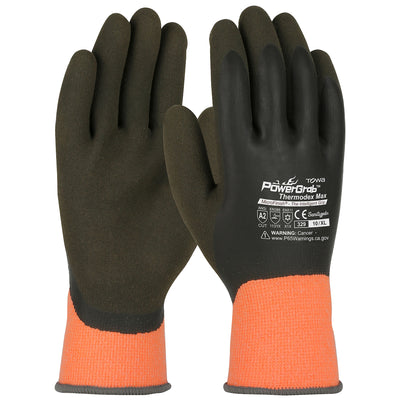 Towa 41-1329 Hi-Vis Seamless Knit Glove with Latex MicroFinish Grip on Full Hand (One Dozen)