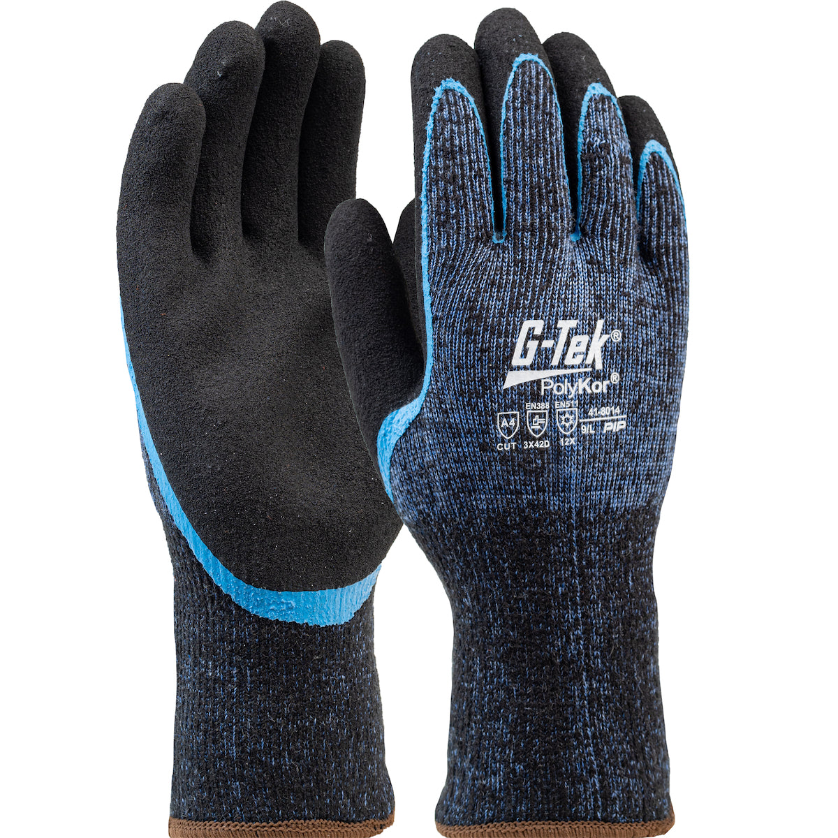 G-Tek 41-8014 Seamless Knit Single-Layer PolyKor®/ Acrylic Blend Glove with Double-Dip Latex MicroSu