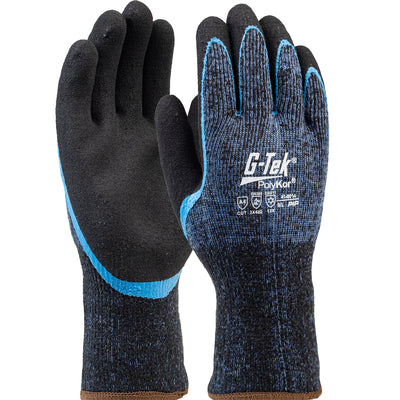 G-Tek 41-8014 Seamless Knit Single-Layer PolyKor®/ Acrylic Blend Glove with Double-Dip Latex MicroSu