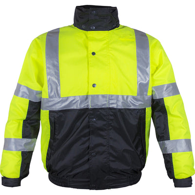 Reflective Apparel 414ST ANSI Type R Class 3 Bomber Jacket with Hood - Outer Shell