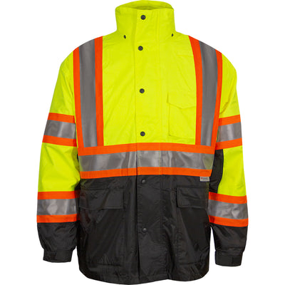 Reflective Apparel 431CX ANSI Type R Class 3 Waterproof 3-Seasons Parka with X-Back - Outer Shell