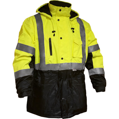 Reflective Apparel 433ST ANSI Type R Class 3 Waterproof Parka with Segmented Tape