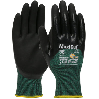 ATG 44-305 Seamless Knit A2 Engineered Yarn Glove with Nitrile Coated MicroFoam Grip on Palm, Finger
