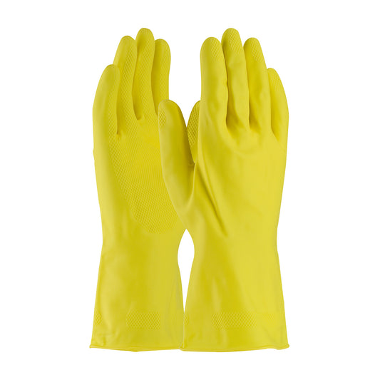 Assurance 47-L170Y Unsupported Latex Canner, Unlined with Raised Diamond Grip - 18 Mil (One Dozen)