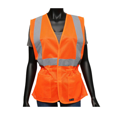 West Chester 47208 Hi-Viz Ladies Fitted Safety Vest - Mesh (Class 2) (Pack of 1)