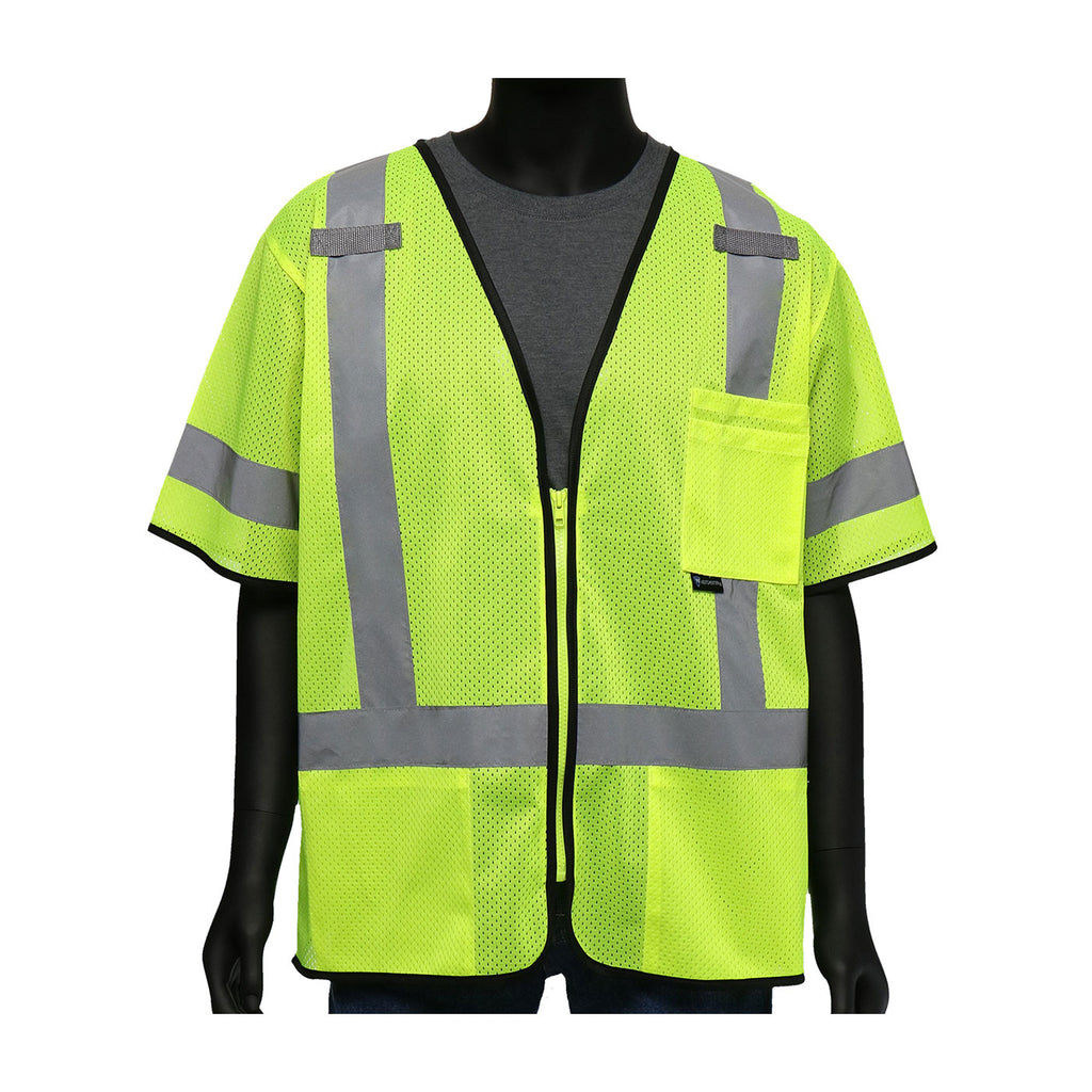 West Chester 47302 Hi-Viz Classic Short-Sleeved Safety Vest - Mesh (Class 3) (Pack of 1)
