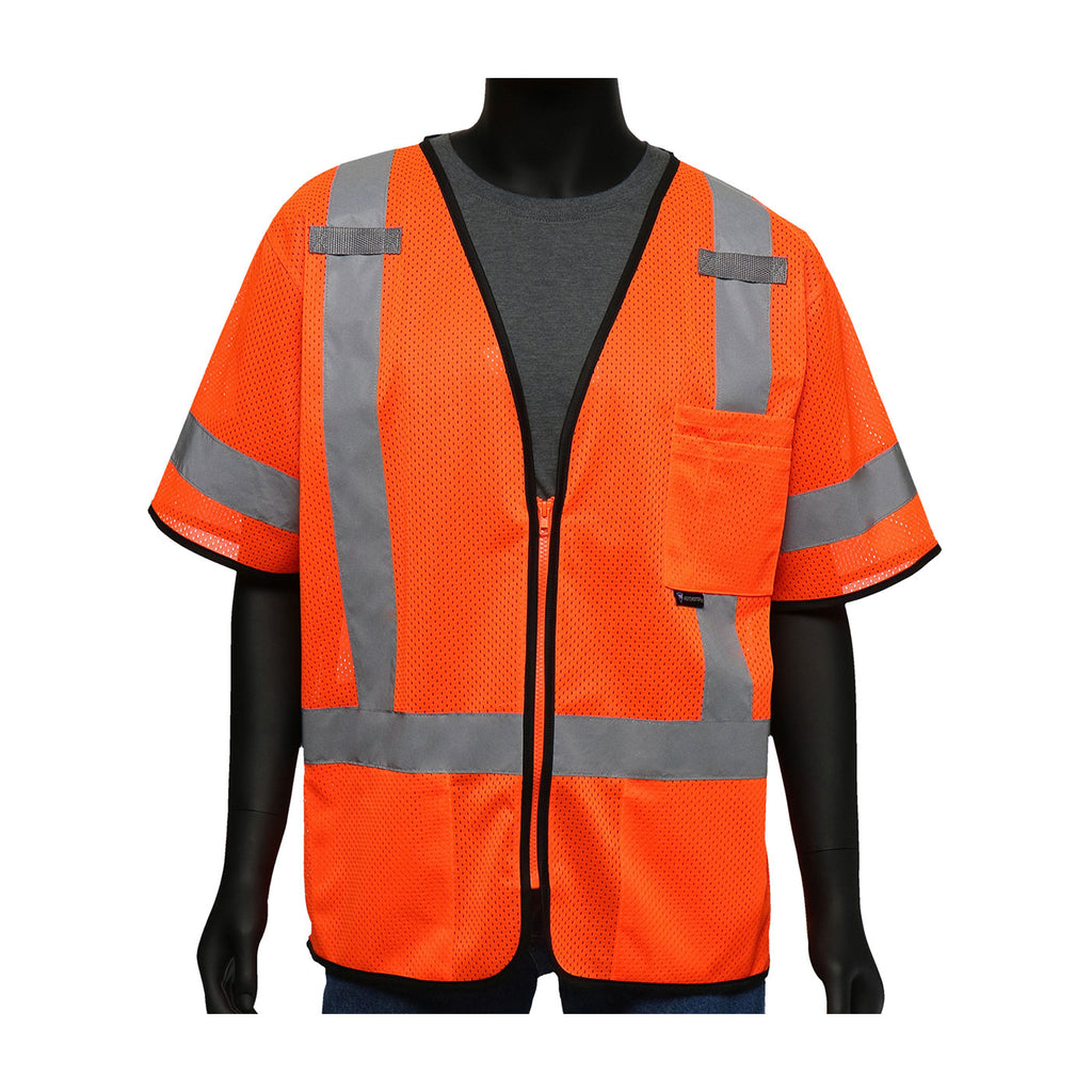 West Chester 47303 Hi-Viz Classic Short-Sleeved Safety Vest - Mesh (Class 3) (Pack of 1)