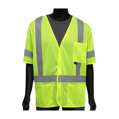 West Chester 47308 Hi-Viz Limited Flammability Short-Sleeved Safety Vest - Mesh (Class 3) (Pack of 1)