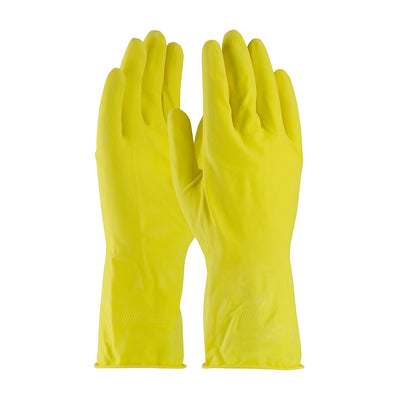 Assurance 48-L140Y Unsupported Latex, Flock Lined with Honeycomb Grip - 14 Mil (One Dozen)