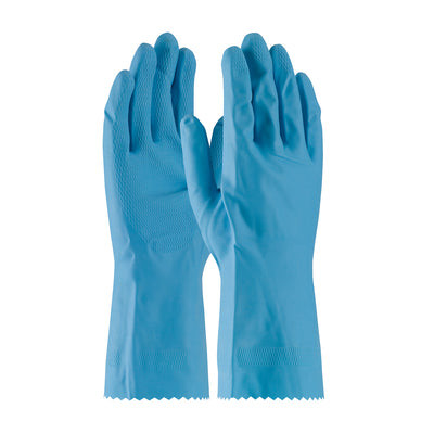 Assurance 48-L185B Unsupported Latex, Flock Lined with Honeycomb Grip - 18 Mil (One Dozen)