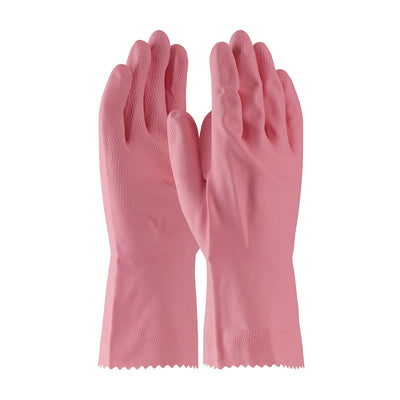 Assurance 48-L185P Unsupported Latex, Flock Lined with Honeycomb Grip - 18 Mil (One Dozen)