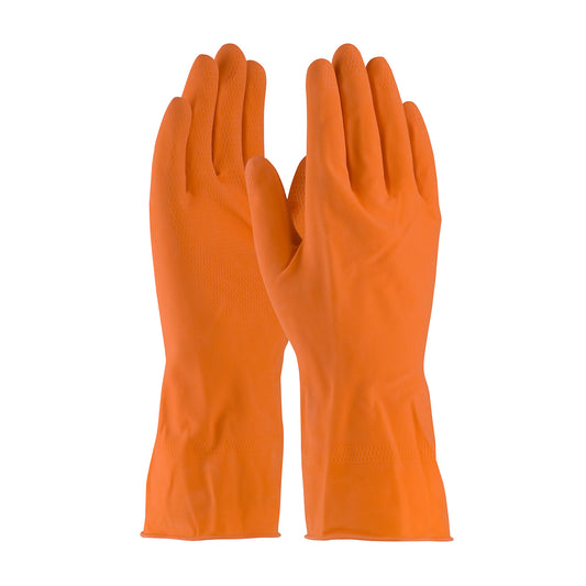 Assurance 48-L185T Unsupported Latex, Flock Lined with Honeycomb Grip - 18 Mil (One Dozen)