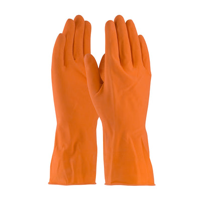 Assurance 48-L185T Unsupported Latex, Flock Lined with Honeycomb Grip - 18 Mil (One Dozen)