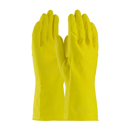 Assurance 48-L212Y Unsupported Latex, Industrial Flock Lined with Raised Diamond Grip - 21 Mil (One 