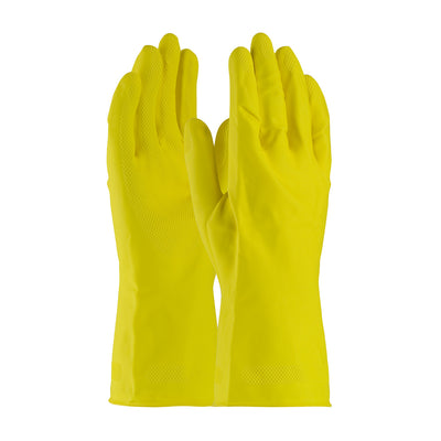 Assurance 48-L212Y Unsupported Latex, Industrial Flock Lined with Raised Diamond Grip - 21 Mil (One 