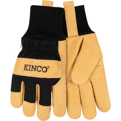Kinco 1928KW Lined Grain Pigskin Palm with Knit Wrist