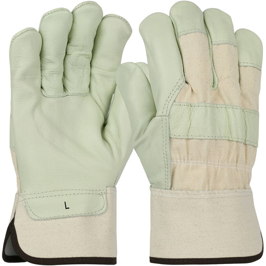 West Chester 5000 Premium Grain Cowhide Palm Rubberized Cuff Gloves (One Dozen)