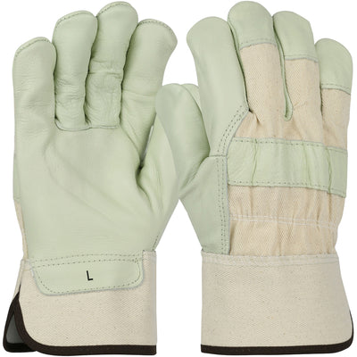 West Chester 5000 Premium Grain Cowhide Palm Rubberized Cuff Gloves (One Dozen)
