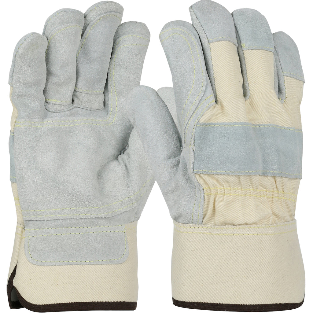 West Chester 500DP-AA Premium Split Cowhide Leather Double Palm Gloves (One Dozen)